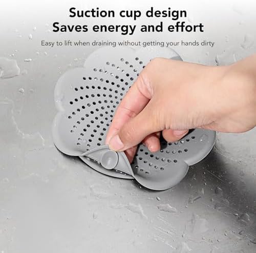 SOBERNA Drain Hair Catcher 2 Packs Gray White