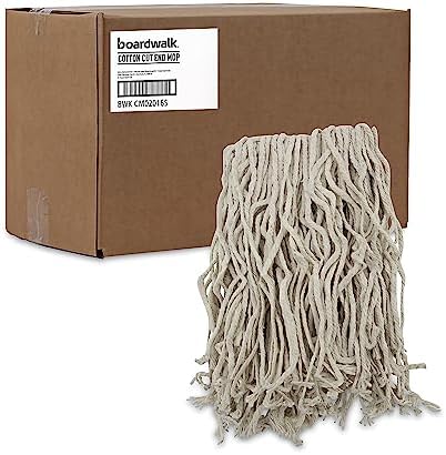 Boardwalk 4-Ply 16 Cotton Cut-End Mop Head - White 12Carton