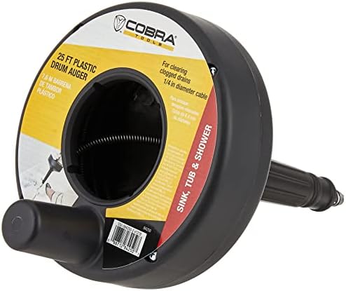 Cobra 84250 84000 Drum Auger 14 In X 25 Ft Black