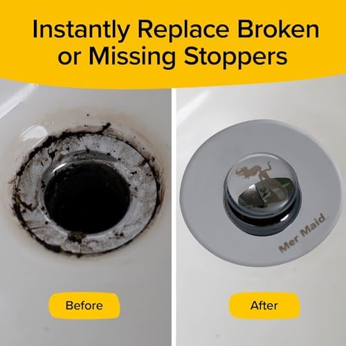 Mer-Maid Drain Magic Universal Sink Stopper 2 Pack