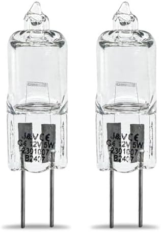 MOTOQUEEN 2 Pcs T4 Halogen Light Bulbs 5W 12V G4 Bi-Pin Base