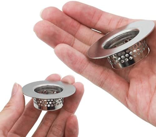 4PCS Stainless Steel Drain Hair Catcher for Sink Tub RV and Laundry