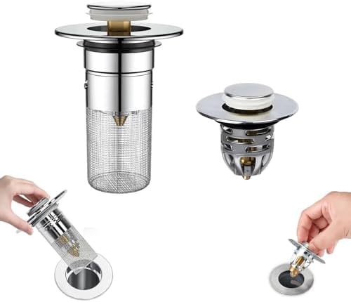 Joes Drainer Sink Strainer Stopper - Universal Kitchen and Bathroom Drainage Replacement