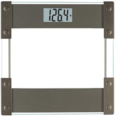 Taylor 400lb Digital Bathroom Scale with Clear Glass Platform