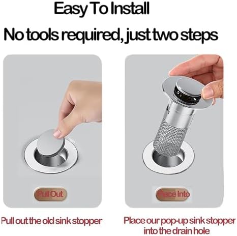 Stainless Steel Sink Hair Catcher with Pop Up Mechanism