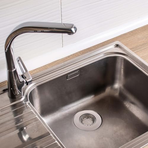 2PCS Stainless Steel Sink Drain Hair Catcher for Bathroom and Laundry