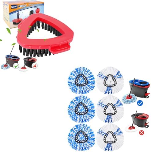 KEEPOW 6 Pack Mop Head Scrub Brush Replacement