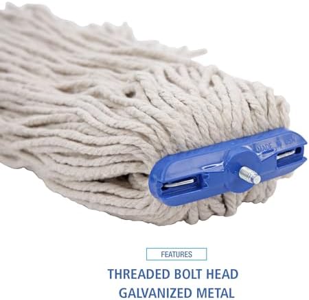 Boardwalk BWK724CEA 24 oz Cotton Wet Mop Head - White 1
