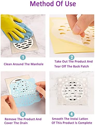26 Pack Disposable Shower Hair Catcher with Waterproof Adhesive