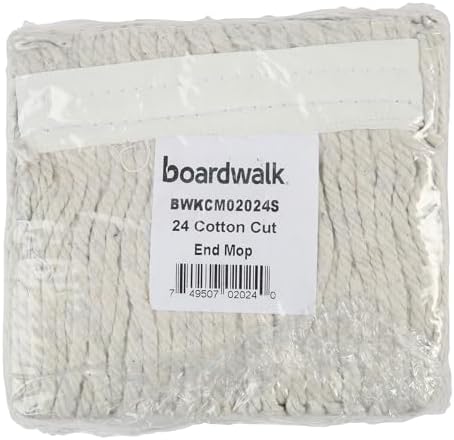 Boardwalk BWKCM02024S Banded Cotton Mop Head 24 White 12 Per Carton