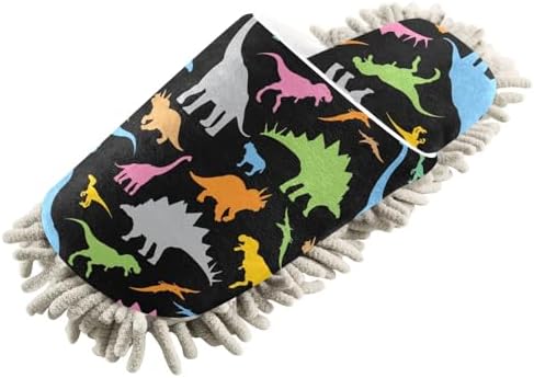 Sinestour Dinosaur Mop Slippers for Floor Cleaning