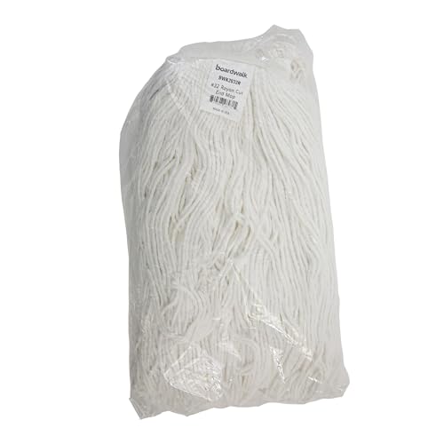 Boardwalk BWK2032RCT No 32 Rayon Cut-End Wet Mop Head - White 12Carton