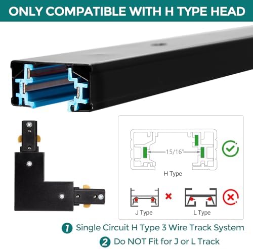 iCreating H Track Lighting Corner Connector