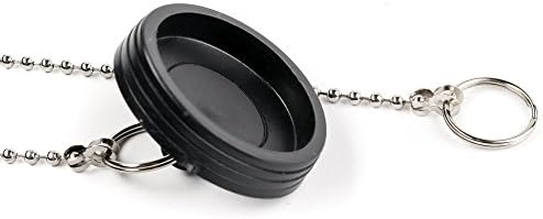 OFXDD Sink Stopper 175 Black with Chain
