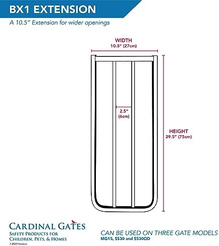 Cardinal Gates BX1 Baby Gate Extension - Brown 1