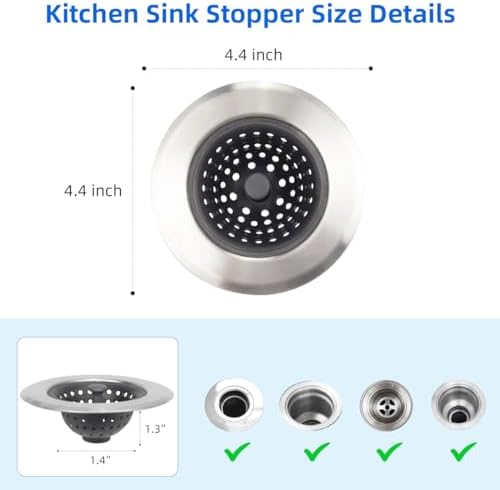 PROFECTUS Kitchen Set of 2 Sink Strainers