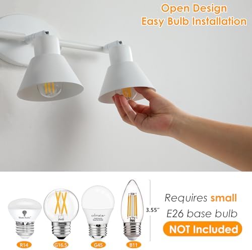 Vivihobb White Track Light with Flexibly Rotatable Head