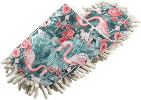 Sinestour Flamingo Pink Mop Slippers for Floor Cleaning