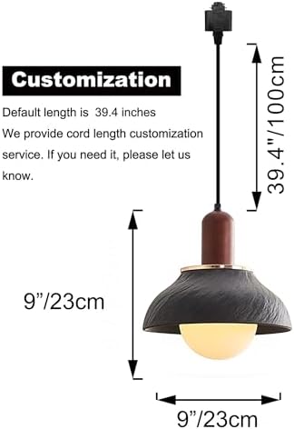 Kiven L Style 2-Wire Track Pendant Light with Black Ceramic Shade 1