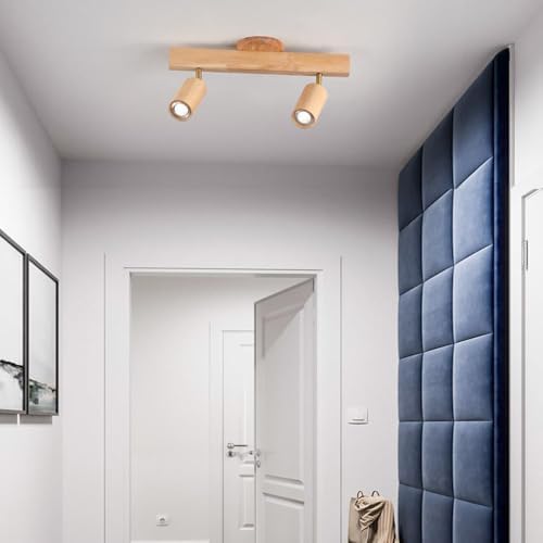 Modern Wood LED Ceiling Spotlight Kit Adjustable