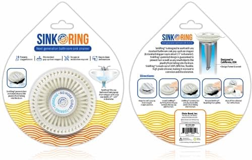 SinkRing Universal Drain Protector Hair Catcher Strainer White