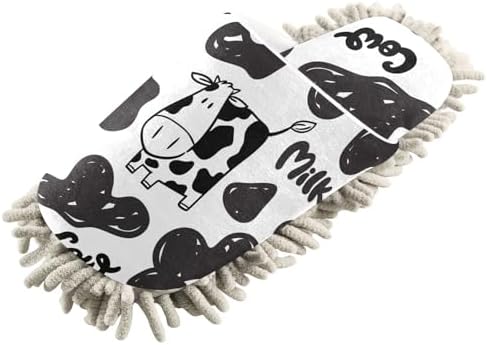 Sinestour Cow Mop Slippers for Floor Cleaning