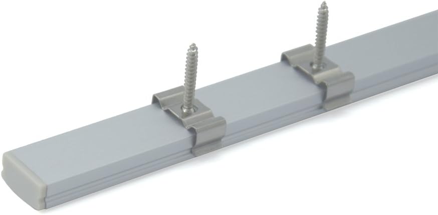 40-Pack U Shape LED Aluminum Channel with Milky Cover and Mounting Clips