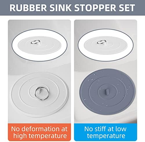 Hibbent 2 Pack Suction Sink Stopper Set