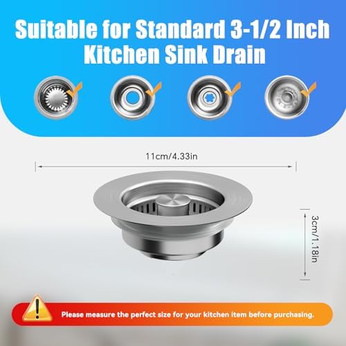 Oxanlare Kitchen Sink Drain Strainer with Cleaning Brush