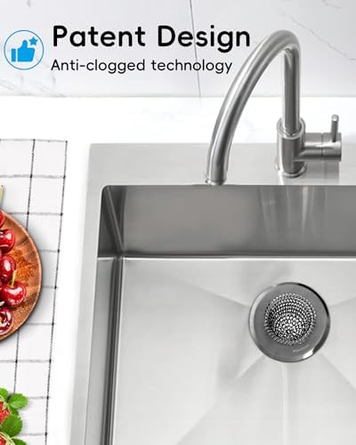 Wokdada Black Reversible Sink Strainer with 304 Stainless Steel