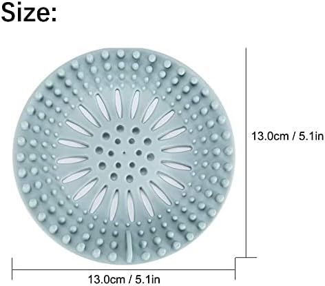 NADUSEP 4Pcs Durable Silicone Hair Catcher for Shower Drain