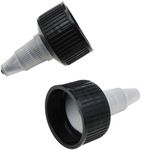 50 PCS Black Twist Bottle Caps for 20410 Threaded Containers