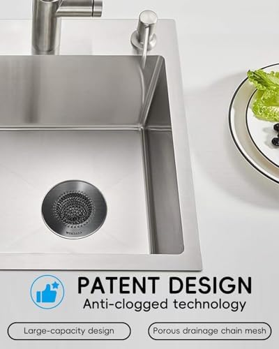 Wokdada Black 304 Stainless Steel Sink Strainer