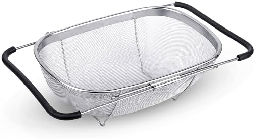 Alpine Cuisine 14x95 In Over the Sink Colander with Expandable Handle
