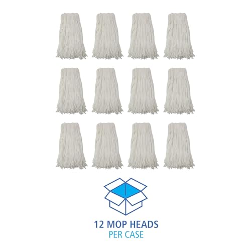 Boardwalk BWK2032RCT No 32 Rayon Cut-End Wet Mop Head - White 12Carton