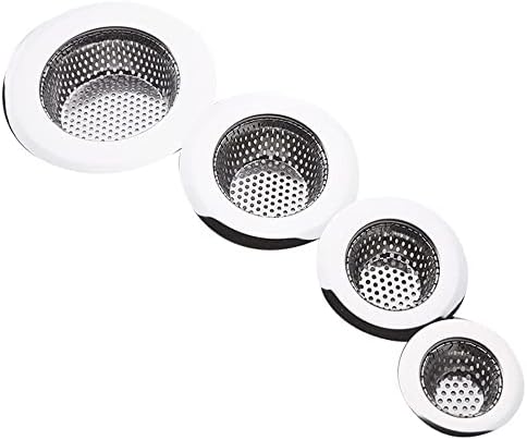 Stainless Steel Drain Hair Catcher with 4 PCS