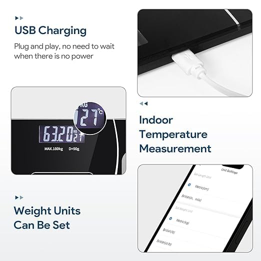 Smart Digital Body Fat Scale with Bluetooth Connectivity