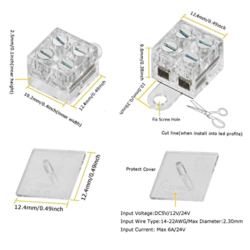 MSDUSA 5 Pack LED Strip Solderless Connectors