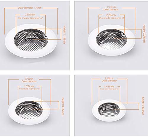 VIDYSUFYR 4 Pack Drain Stopper Hair Catcher for Kitchen and Bathroom