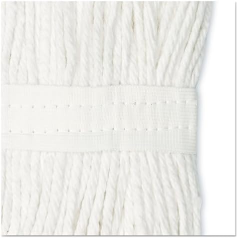Boardwalk BWK2024CEA No 24 Cotton Cut-End Wet Mop Head White
