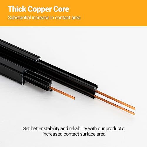 TuyuBEE 20FT H Track Lighting Rails Kit - Black