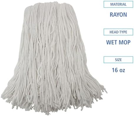 Boardwalk Premium Cut-End Wet Mop Heads 16oz White 12Carton 1