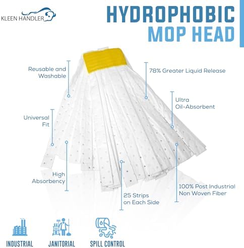 KLEEN HANDLER 6-Pack Mop Head Replacement for Oil Spills