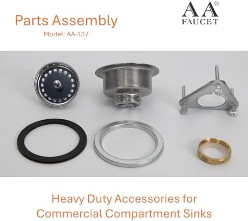 AA-137 3-12 Inch Stainless Steel Drain Strainer Kit 1