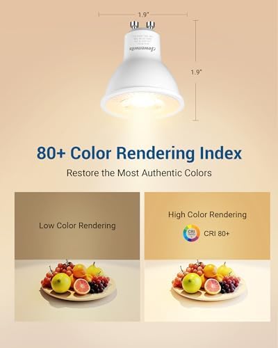 DEWENWILS 10-Pack Dimmable GU10 LED Bulbs 3000K Warm White 1