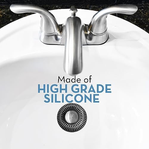 SinkRing Hair Catcher Drain Protector for Sinks Charcoal Gray 1