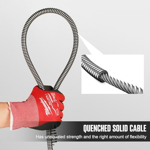 POPULO 100FT Sewer Snake with 8 Cutters and Gloves