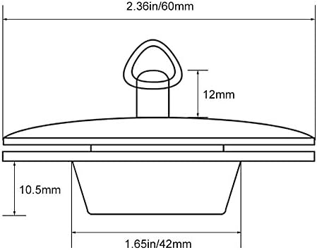 Asixx Chrome Drain Stopper with Chain for Sink and Bathtub