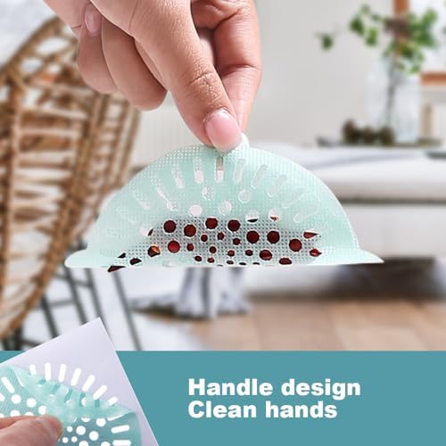 Drkicsy Drain Hair Collector with Strong Adhesive 50 Pcs