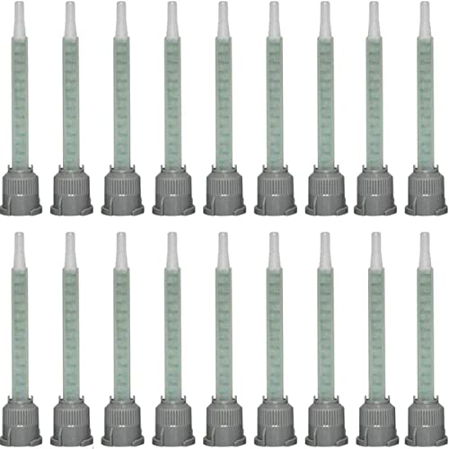 PAGOW 20 Pcs Epoxy Mixing Nozzle Tips for AB Glue Cartridge